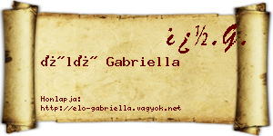 Élő Gabriella névjegykártya