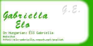gabriella elo business card